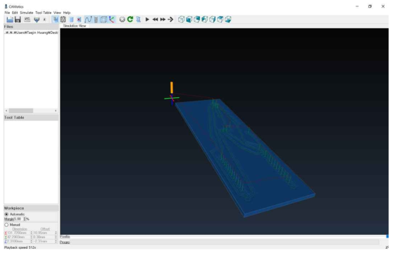 CAMotics를 이용한 pcb 밀링 작업 시뮬레이션 및 검증