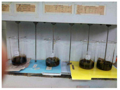 Jar test기를 이용한 과황산산화 실험