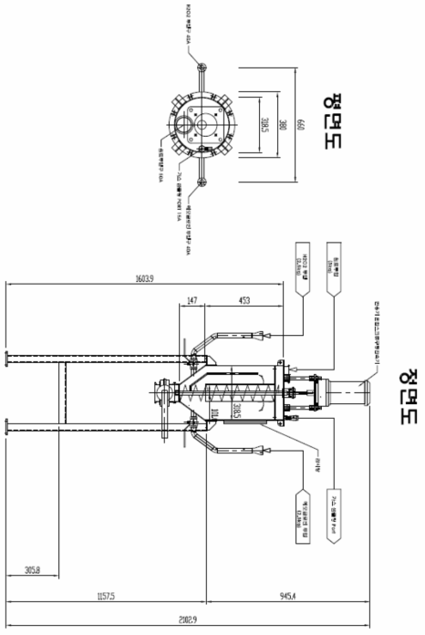 Type A 생촉매 반응기 도면.