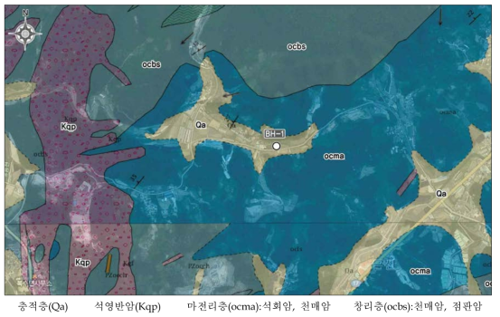 조사지역 지질도