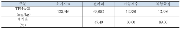 최적조건을 적용한 아임계수 정화시스템 제거효율