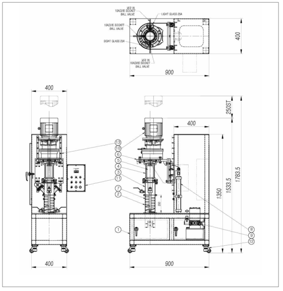 Lab scale Soil Mixing Device 설계도