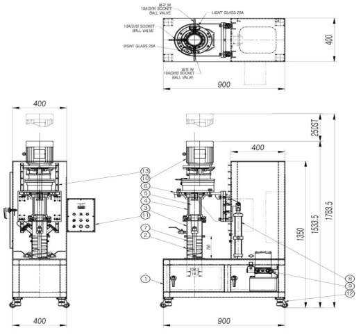 Lab scale Soil Mixing Device 설계도