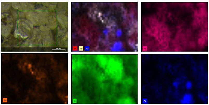 μ-XRF mapping of SCB soil