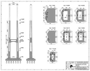 마창대교 주탑 시공도면