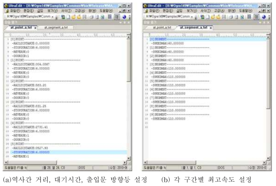 자동운행 모듈을 위한 파라메터 설정 파일