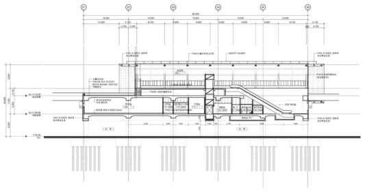 105정거장 횡단면도