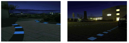 보행로 및 주차장 야간표시 사례(독일)