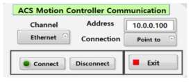 ACS Motion Control 제어 화면