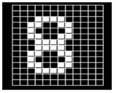 Contour가 검출된 Grid의 셀에 사각형을 그린 모습