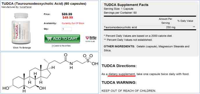 미국 FDA에서 허가받은 식이보충제 TUDCA