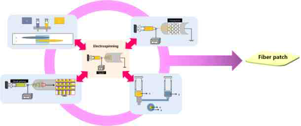 다양한 전기방사 방법을 통한 파이버 패치의 개발