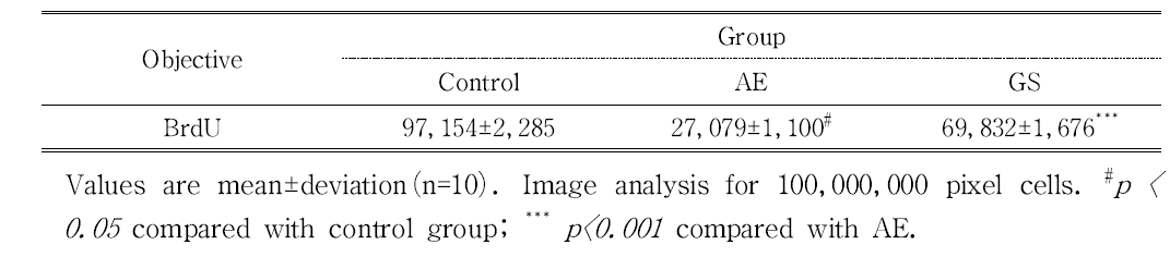 The Image Analysis for BrdU stain in mouse testis