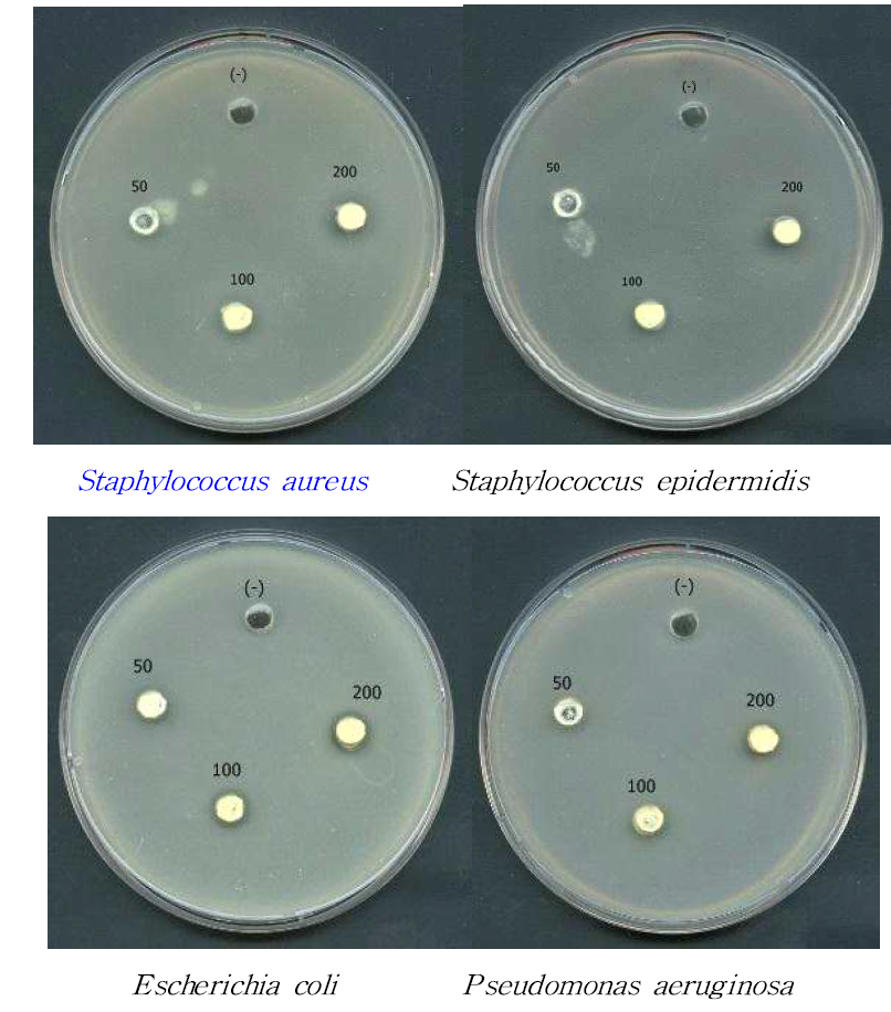 Anti-microbial activity of ethyl acetate extract according harvest time