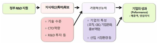 정부지원과 기업 성과와의 관계