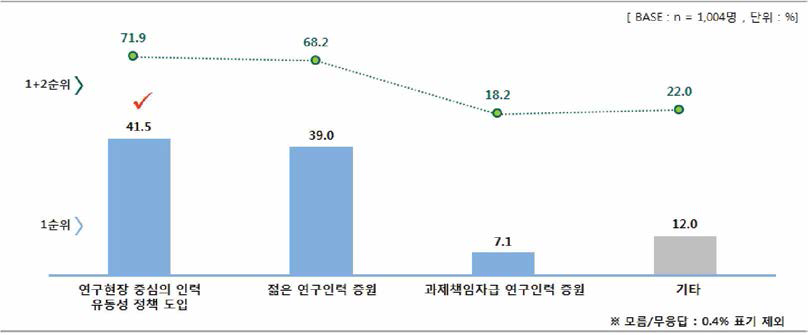 연구경쟁력 향상을 위한 인력 정책