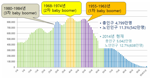 우리나라의 인구 구조 특징