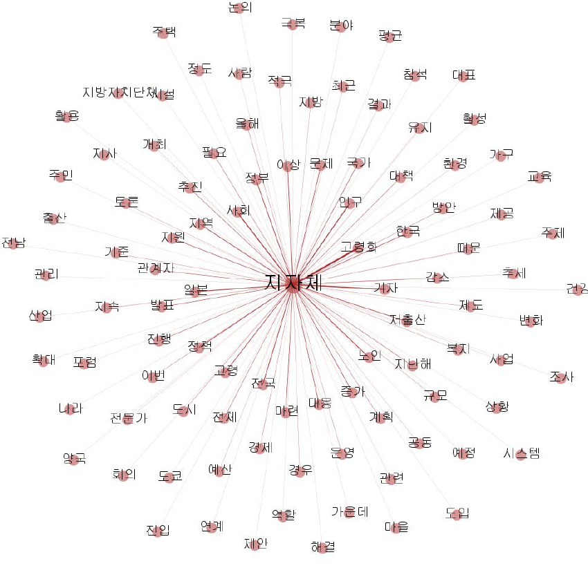 ‘지자체’ 주요 동시출현 단어