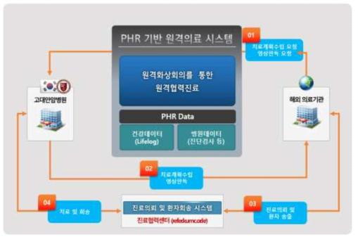 의료기관 입장의 실증서비스 도식도