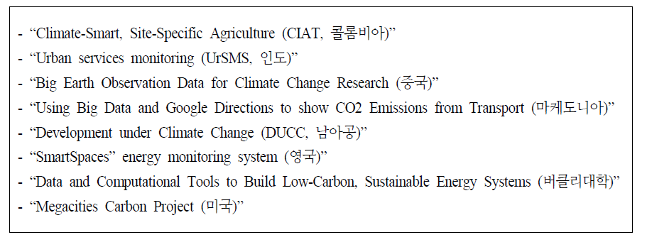 Big Data Climate Challenge(2014) 제안 프로그램