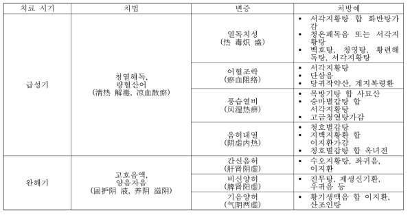 중국 처방 정리