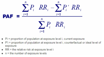 Population Attributable Fraction 산출 공식