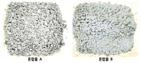 석회석 쇄석골재를 사용한 골재 입도 별 실험1