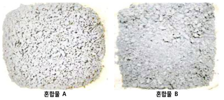 석회석 쇄석골재를 사용한 골재 입도 별 실험2