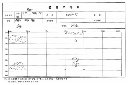 Section 5 균열조사표