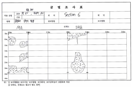 Section 6 균열조사표