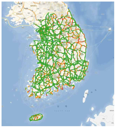 GIS Tool 상에서 도로 회전 위험도 표출