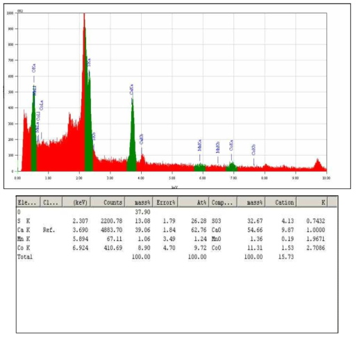 잔사 EDX 분석결과