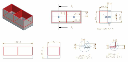 탄소섬유 대응 접지극 사각(Rectangular) 전극화 설계