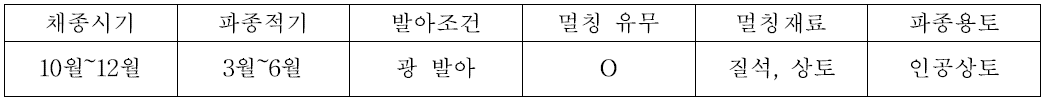 새섬매자기의 종자번식