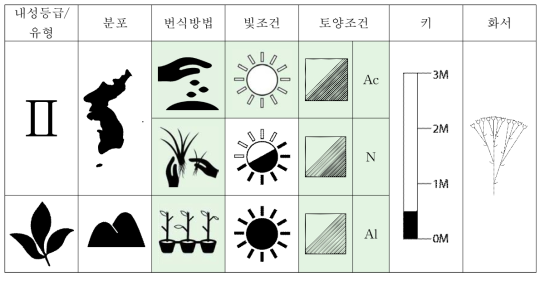 가는기린초의 특성표