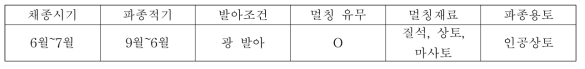 갯장구채의 종자번식