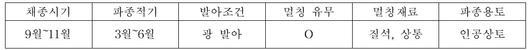 눈개쑥부쟁이의 종자번식