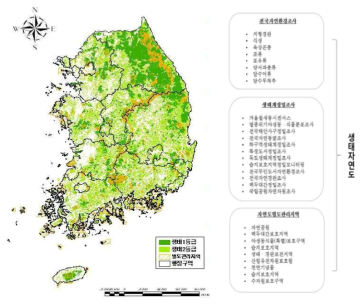 생태자연도(환경부지리정보서비스)와 작성자료