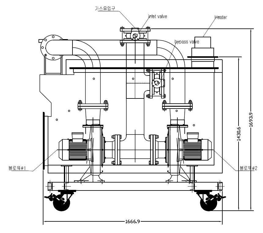 1 Nm3/min 장치의 Layout 도면