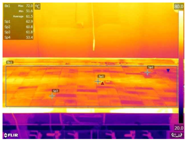 일반블록 표면온도 측정