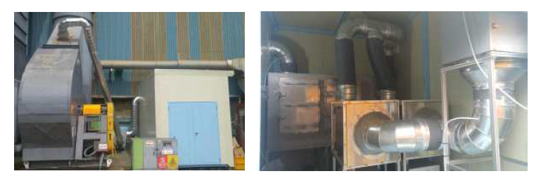 하이브리드 시스템의 조선소 현장설치 외관 및 하우징 내부 사진