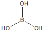 Boric acid의 분자 구조