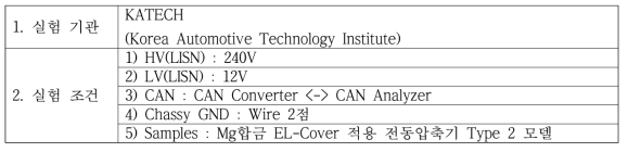 EMC 평가 조건