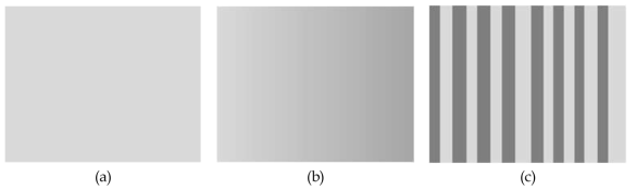 (a) Good image (b) 낮은 전역 평탄도 (c) 낮은 지역 평탄도