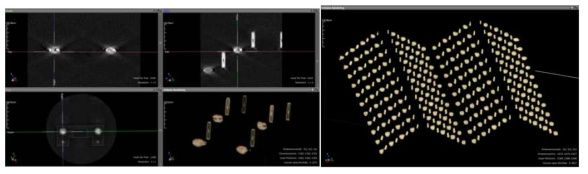 200nm 급 CT 시스템을 이용한 3차원 영상 획득 결과 - ETRI 제작 Heat source 적층 구조