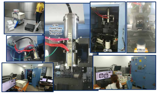 ETRI에서 개발된 완전 진공 밀봉형 NFT를 ㈜쎄크의 검사 시스템에 장착하여 공동 평가 진행