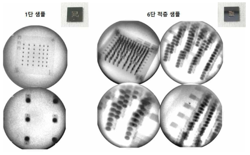 완전 진공 밀봉형 NFT로 얻은 융합샘플 엑스선 영상 (ETRI 테스트 시스템)