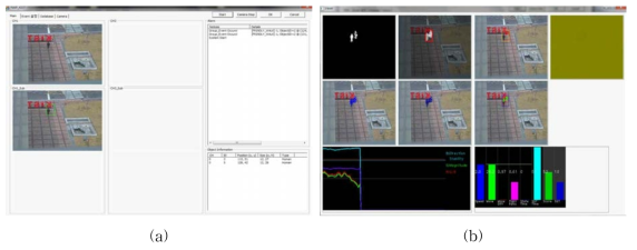 Example of operation (a) main frame (b) processing viewer.