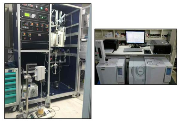 랩규모 연속식 고정층 촉매반응장치 및 GC/GCMS 분석장치