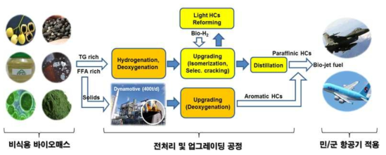 비식용유지로부터 통합형 바이오항공유 생산 개요